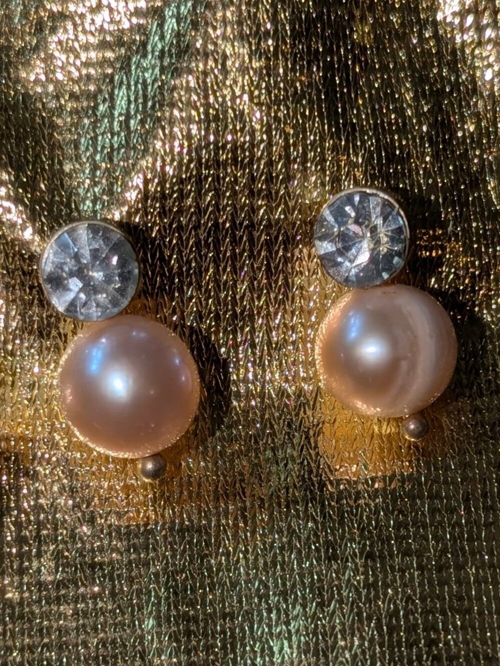 Tommy Bahama Faux Pearl and Crystal Pierced Earrings